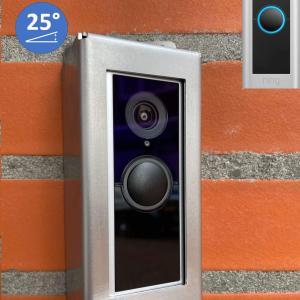 Ring Pro 15° Türklingel-Schutz // Edelstahl Silber // Diebstahlschutz-Abdeckung – Video-Türklingel-Schutz – Video-Türklingel-Schutz – Video-Türklingel-Abdeckung – Video-Türklingel-Abdeckung – Video-Türklingel-Abdeckung – Überwachungskamera-Schutz